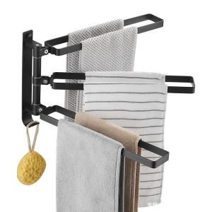 Wholesale Aluminium Alloy 24cm Height Bathroom Towel Holder , 3 Tier Wall Mounted Towel Rack from china suppliers