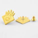 Die casting 3D lapel pin no color