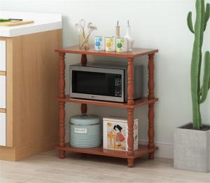 Wholesale Oem 3 Tier Solid Wood Kitchen Microwave Rack Furniture For Plates from china suppliers