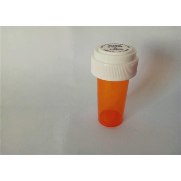 Smooth Child Resistant Reversible Cap Vials , Odorless Medicine Pill Bottles