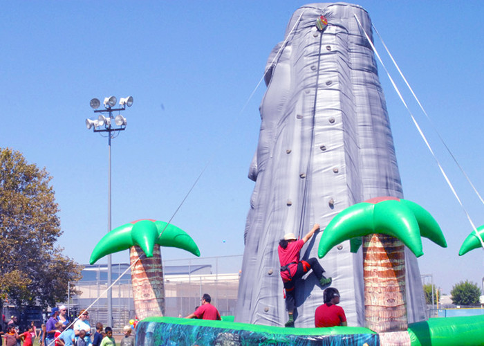 Tiki Island Themed Large 28ft Inflatable Climbing Wall Party Games