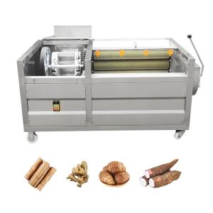 Wholesale Stainless Steel Brush Roller Electric Potato Peeler Machine 9pcs Rollers 380v Voltage from china suppliers