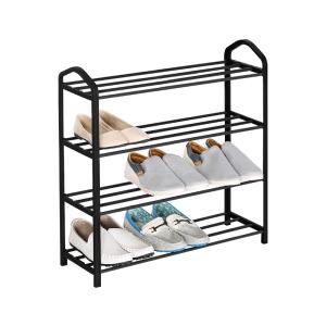 Wholesale Oem 4 Tier Small Shoe Rack Organizer Black Metal Iron Curved Handle from china suppliers