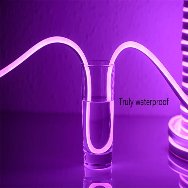 Purple OEM Led Neon Tube Light Flex Rope 2.5cm Cutting Distance For Bar Home