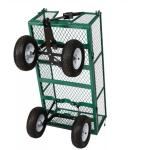 500LBS Yardworks Mesh Garden Cart Wagon Green and Heavy-Duty for Rubbish