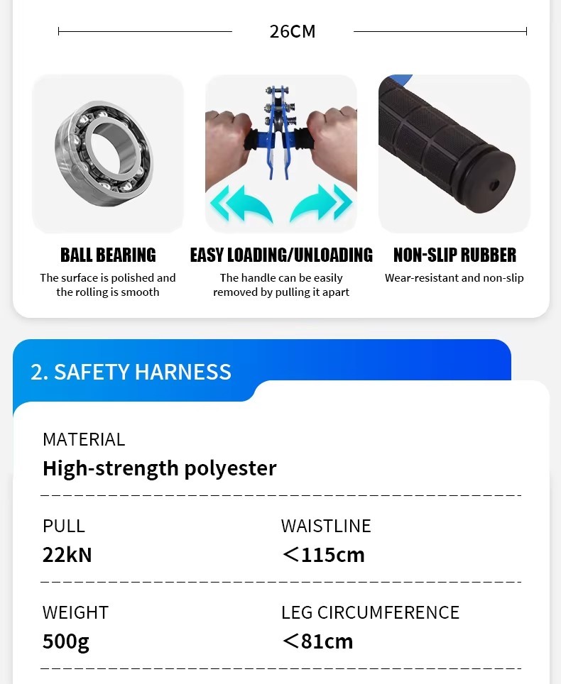 Adults And Children 6mm Outdoor Backyard Zip Line Kit Sports Safety Product