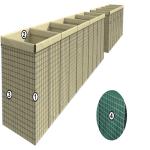 Safety Flood Defence Barrier Welded Wire Mesh Bastion Wall 50mm*50mm