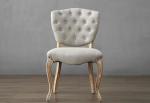 Event rental wedding chair button tufted wooden chair event linen fabric chair