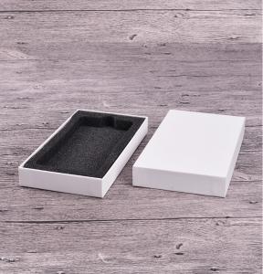 China Custom Black White Mobile Case Packaging Box With Sponge EVA on sale