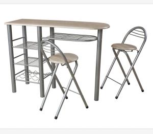 Wholesale 3PCS Breakfast Dinning Table And Chair Set Counter Top Kitchen Table from china suppliers
