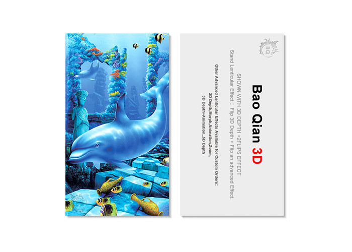 Customized Logo 3D Lenticular Card / Shaped Stand Holographic Business Cards