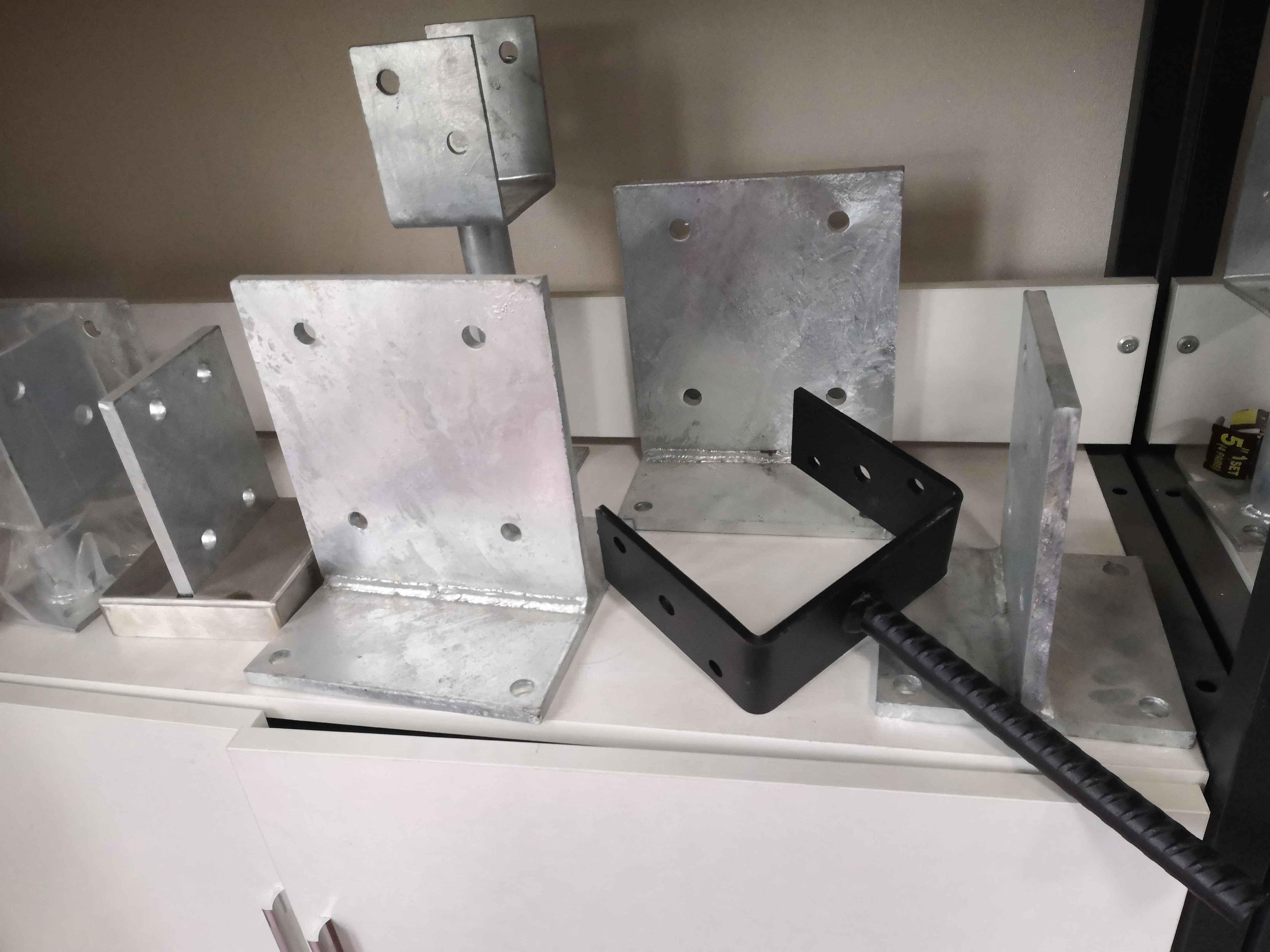 Custom Size Heavy Duty Metal U Shape Fence Post Holder Pergola Brackets Deck Spike Post Base