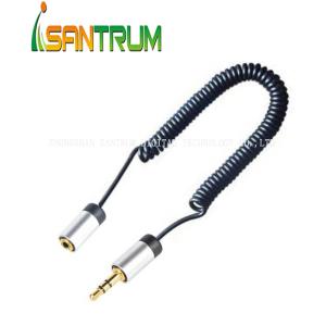 Wholesale 3.5mm Coiled Stereo Extension Cable Male to Female from china suppliers