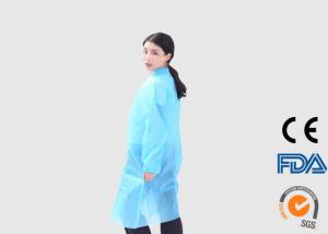 Wholesale Long Sleeve Disposable Medical Exam Gowns , Non Woven Disposable Lab Coats from china suppliers