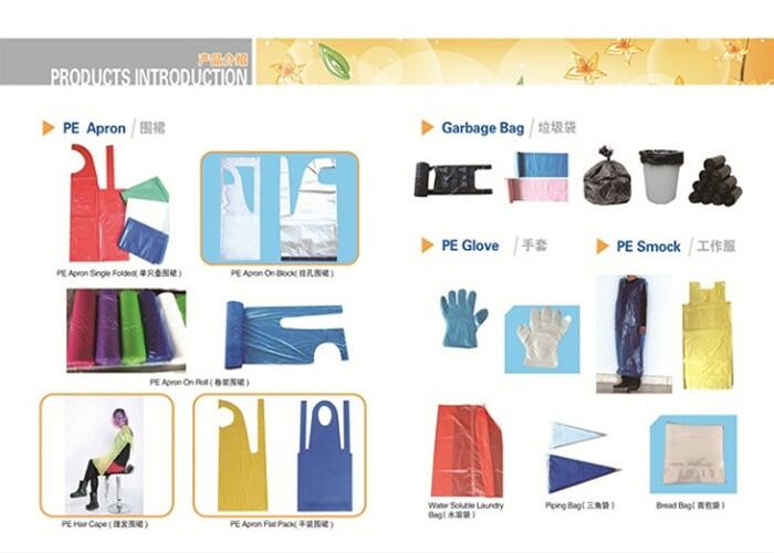 Individually Folded Disposable PE Aprons CE Certificate Food Grade Sleeveless