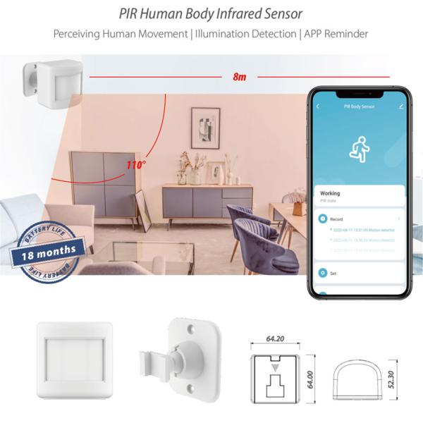 PIR Human Body Infrared Transducer Wi-Fi Smart Sensor