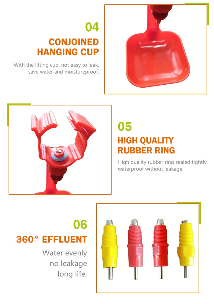 Chicken Nipple Poultry Drinkers Automatic With Float