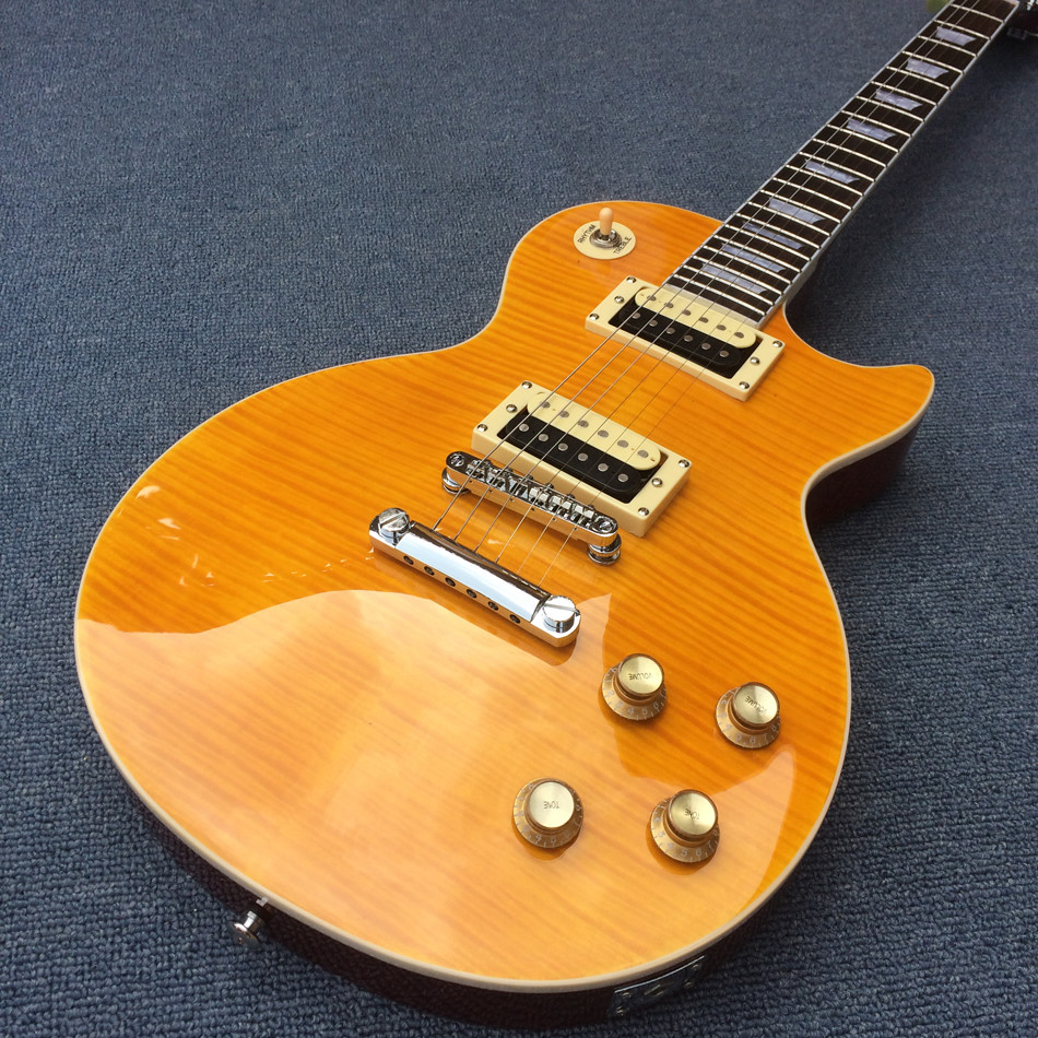 High quality Slash Signature lp guitar,tiger flame maple LP electric guitar,Solid mahogany LP slash guitaar