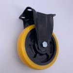 Medium Duty Rigid Plate Polyurethane Caster Wheels For Trolley