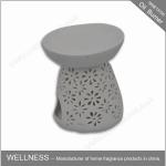 White Scented Oil Burner Personalised Shaped For Beauty Care , Soothing Nerves