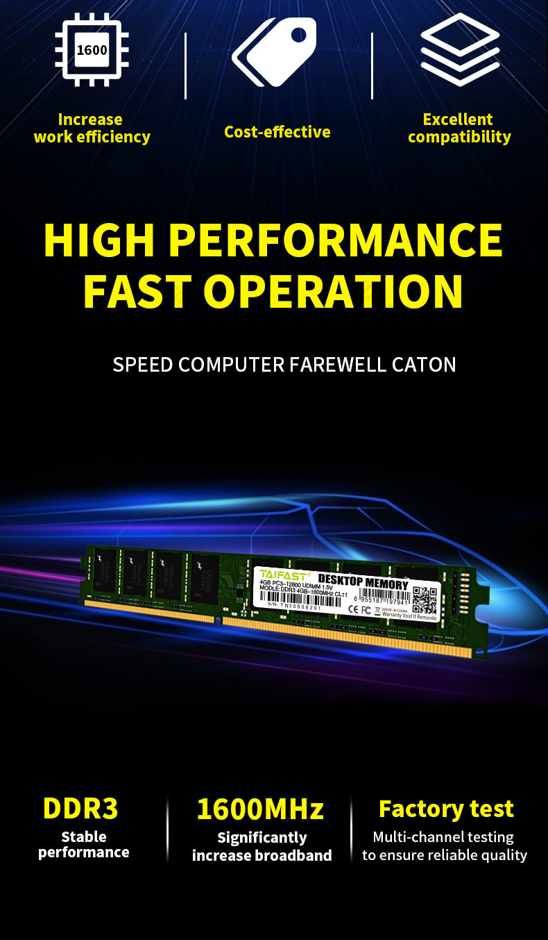 Micron 4GB DDR3 Ram For PC Desktop PC3-12800 1600MHZ 1.5V