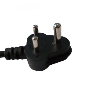 Wholesale Indian AC power cord with 3-pin indian plug, South African power cord from china suppliers