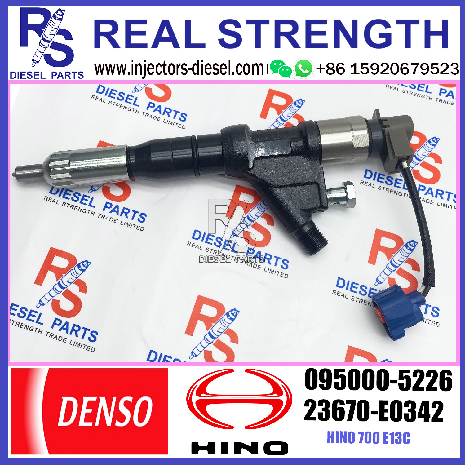 diesel fuel injector 095000-5224 095000-5223 095000-5225 095000-5226 23670-E0341 23670-E0342 for HINO E13C EH700