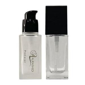 Wholesale Customised 30ml Matte Clear Foundation Pump Bottle Square Glass Pump Bottles from china suppliers