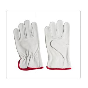 Wholesale Personal Protective White Driving Jersey Lining Leather Safety Gloves from china suppliers