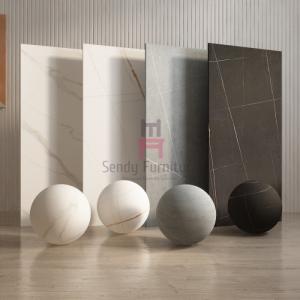 Wholesale Dia 80cm Sintered Stone Table Top Scratch Proof SGS White Black Gray Ivory from china suppliers