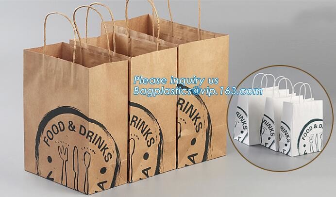zipper. ziplock, Custom printed paper bread bags use for food packaging,Open Top Kraft Paper Laminated Foil Lined Flat B