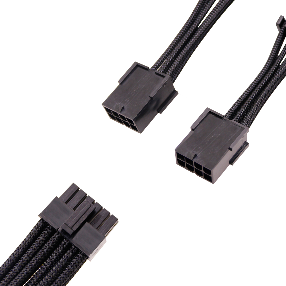 RTX Graphics Cards 3.0 series 12Pin turn to double 8Pin Extension Cable 18AWG sleeved cable for PC computer