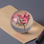 Fashion Crystal Ball Paperweight , Resin Dandelion Paperweight