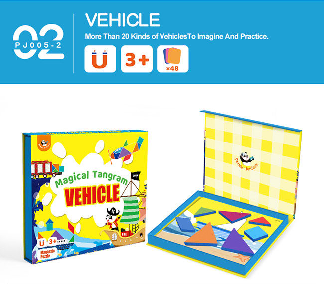 Level Up Magnetic Wooden Tangram Puzzle Educational Games And Puzzles Physical Development 4
