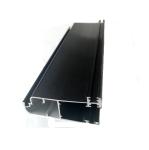 0.8-2.0mm Thickness Aluminum Doors Windows Profiles Black Powder Coated Surface