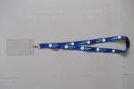 Promotional neck lanyard with plastic sleeve, name badge lanyards,