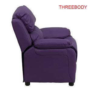 Wholesale Comfortable Childrens Recliner Chair , Purple Vinyl Toddler Recliner Chair With Storage Arms from china suppliers