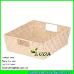 LDKZ-020 fashion home storage box pp yarn woven tray shelf with eyelets
