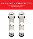 Chrome Plate Sliding Door System Hardware for Wooden Frameless Glass Shower