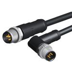 5A Pa66 M12 Waterproof Connector Male Straight 90 Degree ROHS