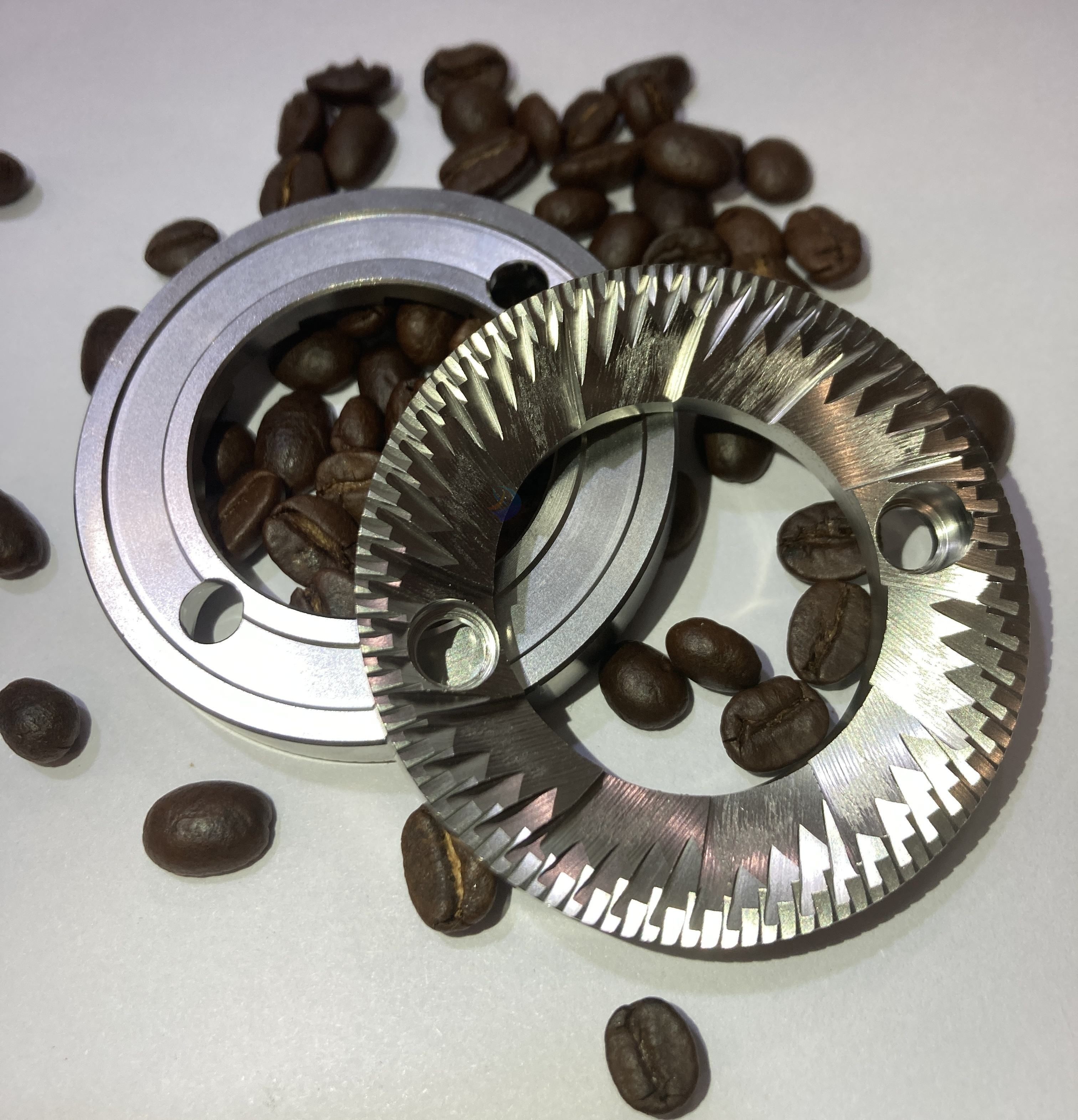 Stainless Steel Flat Wheel Burr Set Blades For Pour Over Coffee Beans Brewiing Use