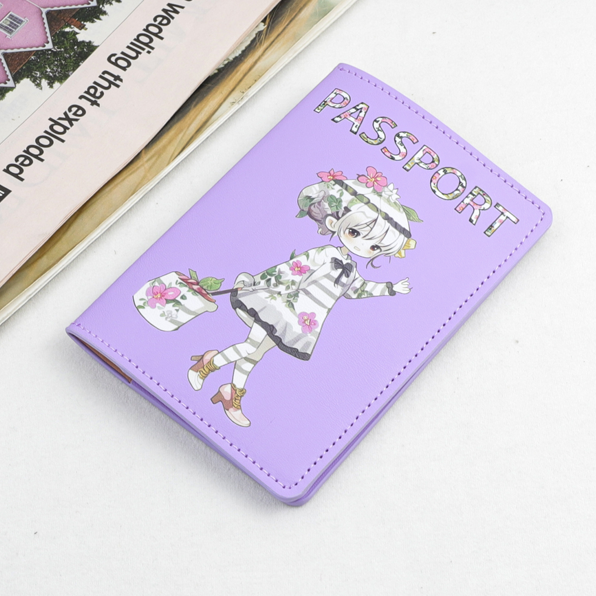 Custom Logo Avaliable RFID Blocking Leather Passport Cover Holder for Family Travel