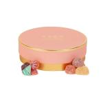 Silver Foil Stamping 200gsm Candy Round Cardboard Gift Box Golden Rim