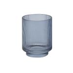 Sustainable Blue Glass Bathroom Accessories Vertical Stripe Glass Toothbrush
