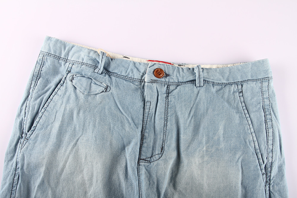 Denim Shorts Men'S Summer Stretch Denim Pants Mens Short 100% Cotton