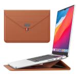 Fashion Luxury Brown PU Laptop Liner Case Sleeve Bag For On-The-Go Professionals