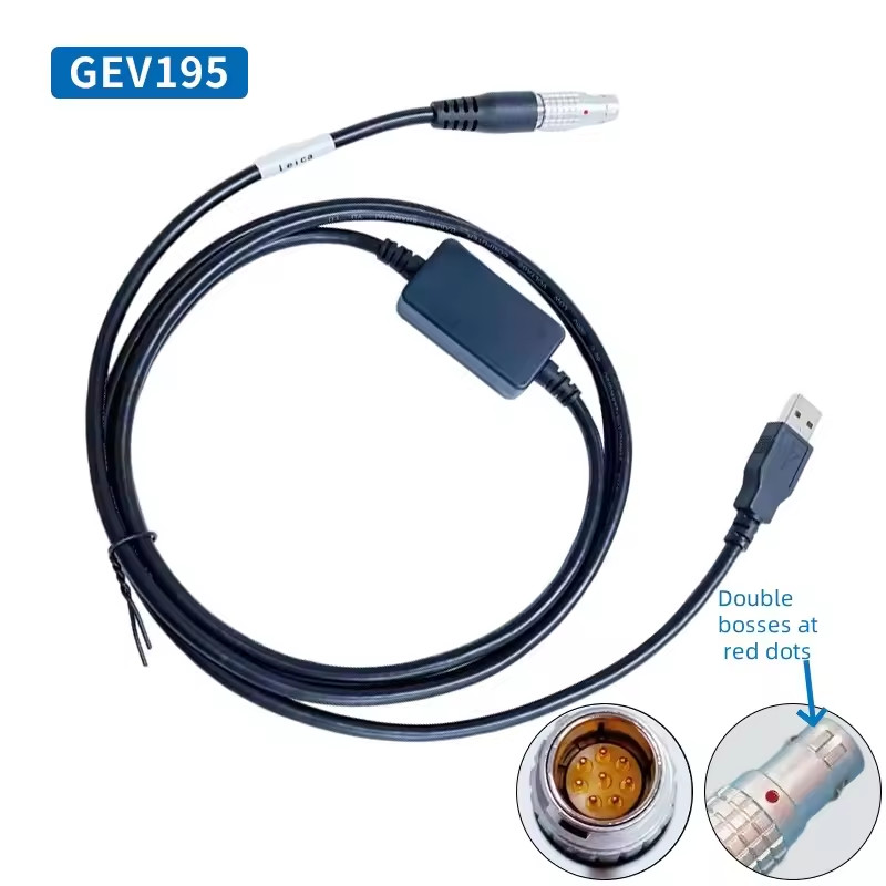 Leica GPS RTK GS10/14/15/16 GEV162 GEV234 GEV218 GEV Series Data Transfer 8-pin Cable for Precise Data Transfer