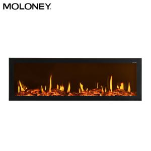 Wholesale 47'' 1280mm Charcoal Flush Mount Electric Fireplace Real Fire Video Burning Sound from china suppliers