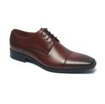 Oxford Type Durable Slip On Dark Brown Leather Dress Shoes