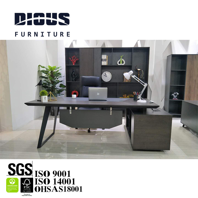 Steel Leg Melamine Computer Desk , 0.75m L Shape Office Table